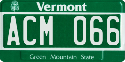 VT license plate ACM066
