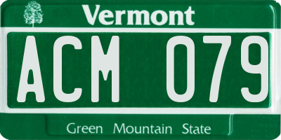 VT license plate ACM079