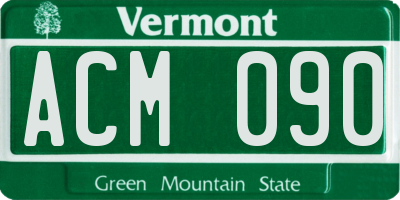 VT license plate ACM090