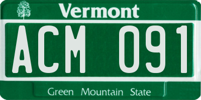 VT license plate ACM091