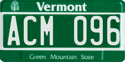 VT license plate ACM096