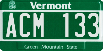 VT license plate ACM133