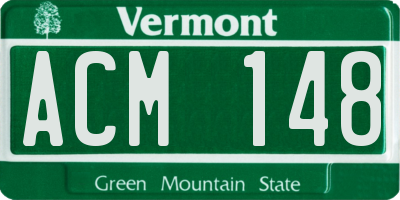 VT license plate ACM148