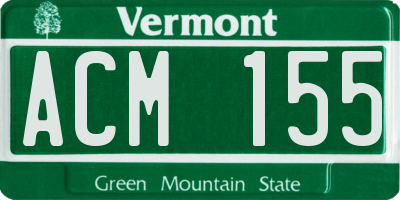 VT license plate ACM155