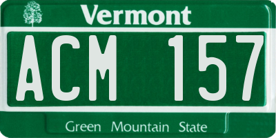 VT license plate ACM157