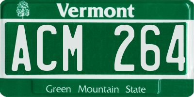 VT license plate ACM264