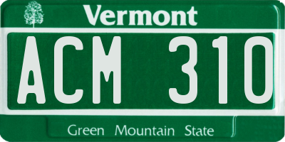 VT license plate ACM310