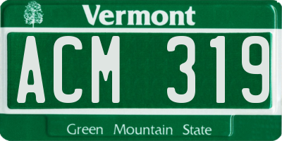 VT license plate ACM319
