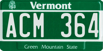 VT license plate ACM364