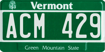 VT license plate ACM429