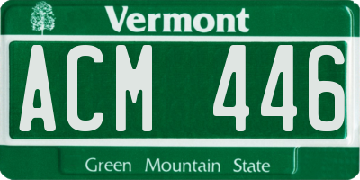 VT license plate ACM446