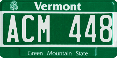 VT license plate ACM448