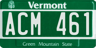 VT license plate ACM461