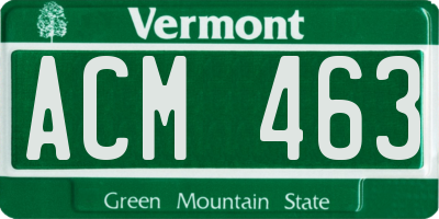 VT license plate ACM463