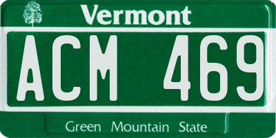 VT license plate ACM469