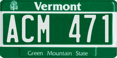 VT license plate ACM471