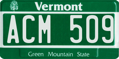 VT license plate ACM509