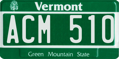 VT license plate ACM510