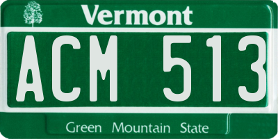 VT license plate ACM513