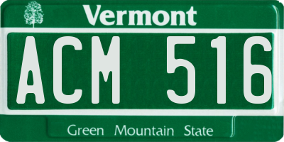 VT license plate ACM516