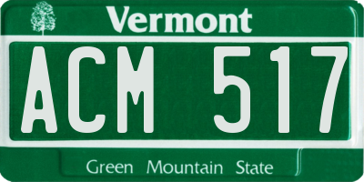 VT license plate ACM517