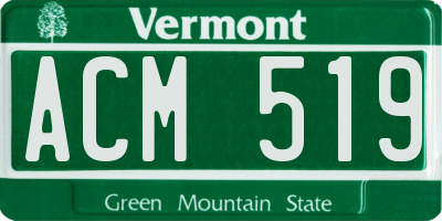 VT license plate ACM519