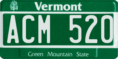 VT license plate ACM520