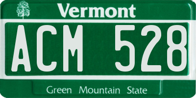 VT license plate ACM528