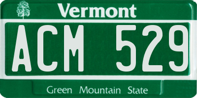 VT license plate ACM529
