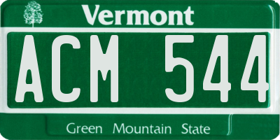 VT license plate ACM544