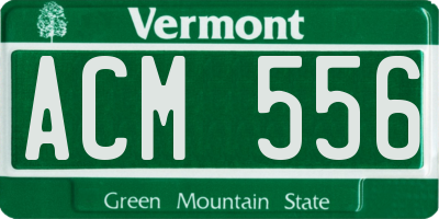 VT license plate ACM556