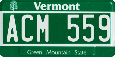 VT license plate ACM559