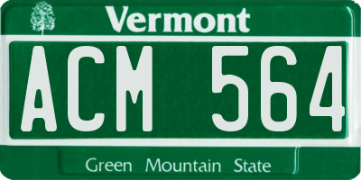 VT license plate ACM564