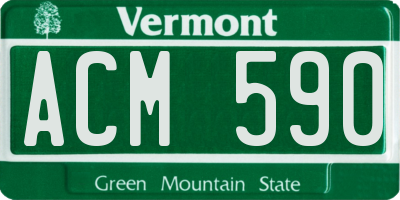 VT license plate ACM590