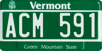 VT license plate ACM591