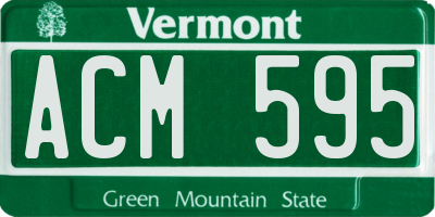 VT license plate ACM595