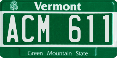 VT license plate ACM611