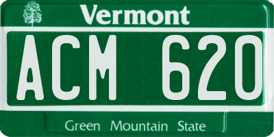 VT license plate ACM620