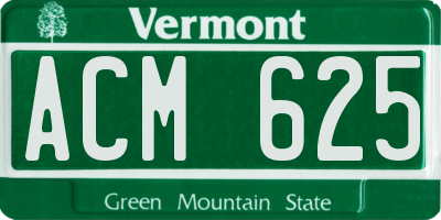 VT license plate ACM625