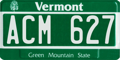 VT license plate ACM627