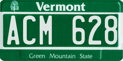 VT license plate ACM628
