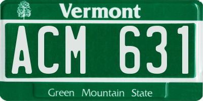 VT license plate ACM631
