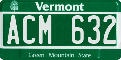 VT license plate ACM632