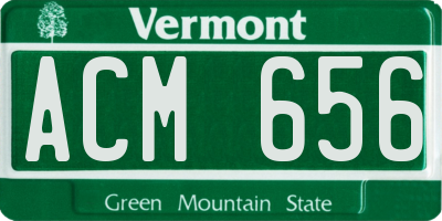 VT license plate ACM656