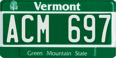 VT license plate ACM697