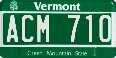 VT license plate ACM710