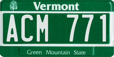 VT license plate ACM771