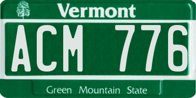 VT license plate ACM776