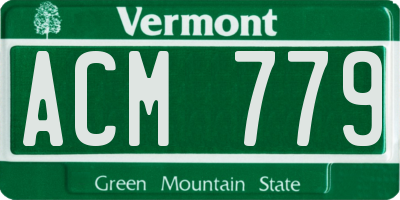 VT license plate ACM779