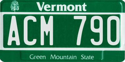 VT license plate ACM790